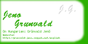 jeno grunvald business card